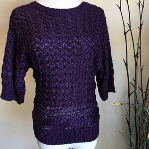 Jennifer Lopez Shiny Purple Sweater